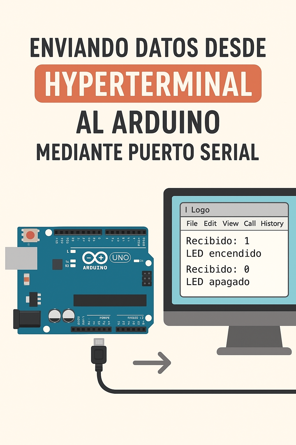 Enviando datos desde HyperTerminal al Arduino mediante puerto serial